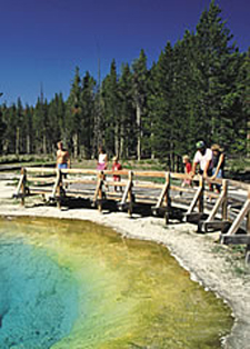 USA-Wyoming-Yellowstone Hiker